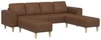 vidaXL Sofa Wohnzimmer Couch 3 Stk. Braun, 3 Teile