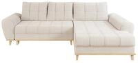 luma-home Ecksofa 21013, im Scandi-Stil mit Schlaffunktion und Bettkasten,