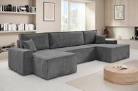 Beautysofa Ecksofa mit Bettkasten, im Cordstoff HEKTOR U, mit Schlaffunktion,...