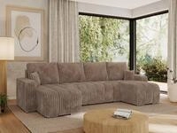 MKS M&Ouml;BEL Ecksofa KIRASSO U, Set, Bonellfedern, lose Kissen, Couch U-form,...