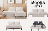 Kaiser M&ouml;bel Ecksofa Sofa, Betten, Liegestuhl, MOOKA 4in1-Multifunktions-System