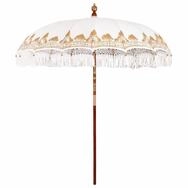 vidaXL Sonnenschirm Balinesischer Sonnenschirm Creme 215 x 215 x 260 cm