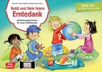 Bet&uuml;l und Nele feiern Erntedank. Kamishibai Bildkartenset. / Viola M.