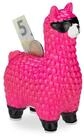 relaxdays Spardose 4 x Lama Spardose mit Sonnenbrille pink