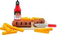 Tanner Spiellebensmittel Bratwurst zum Schneiden mit Pommes und Werder Ketchup,...