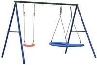 vidaXL Spielturm Schaukel-Set mit Schaukelsitz und Nestschaukel