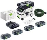 FESTOOL Akku-Handstaubsauger CTLC MINI I-Basic 36 V Staubklasse L + 4x Akku 4...