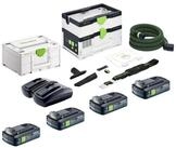 FESTOOL Staubabsauger CTLC SYS I-Basic 36 V Staubklasse L + 4x Akku 4 Ah +