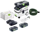 FESTOOL Akku-Handstaubsauger CTLC MIDI I-Basic 36 V Staubkl. L + 2x Akku 4,0 Ah +