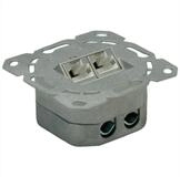 VALUE Cat.6A (Class EA) Dose, 2x STP, Unterputz, senkrecht, weiss Netzwerk-Panel