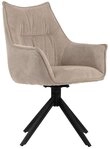 MR.DEKO Esszimmerstuhl Diningsessel Ginosa &ndash; drehbar, beige, 60x90x64 cm,