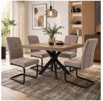 HTI-Living Esszimmerstuhl Schwingstuhl 4er Set Kinsey Braun (Set, 4 St),