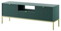 Masseno Lowboard STELLARE 154 cm TV-Schrank mit 1 Schubladen und 2 T&uuml;ren Gr&uuml;n