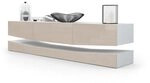 Vladon Lowboard City (TV-Kommode mit Sockelelement, 1 offenem Fach und 3