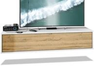 Vladon Lowboard Lana 1400 (TV-Kommode, mit Klappe dahinter 3 F&auml;cher), Wei&szlig;