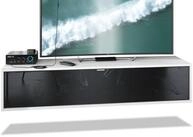 Vladon Lowboard Lana 1400 (TV-Kommode, mit Klappe dahinter 3 F&auml;cher), Wei&szlig;
