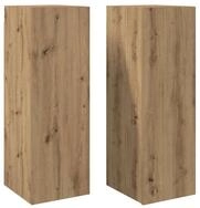 vidaXL TV-Schrank TV-Schr&auml;nke 2 Stk. Artisan-Eiche 30,5x30x90 cm Holzwerkstoff