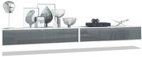 Vladon Lowboard Lana 1400 (2er-Set Tv-Kommode, mit Klappe dahinter 3 F&auml;cher),...