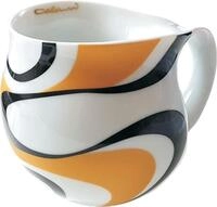 Colani Tasse Becher Tasse Kaffeetasse Wave Schwarz 260ml, Porzellan,