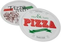 Spetebo Pizzateller PIZZA Teller 31,5 cm - 2er Set - je Motiv 1x, (2 St), 2er...