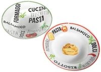 Spetebo Pastateller Teller PASTA 26,5 cm - 2er Set - je Motiv 1x, (2 St),...