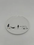 r&auml;der design stories Servierteller Hobby Geschenkteller Camping wei&szlig; 15,2cm,