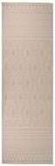 vidaXL Teppich Outdoor-Teppich Flachgewebe 80x250 cm Braun Gestreift, Rechteckig