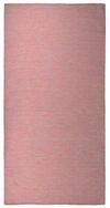 vidaXL Teppich Outdoor-Teppich Flachgewebe 100x200 cm Rot, Rechteckig