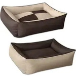 BedDog Tierbett Hundebett MAX QUATTRO mit Rand, Bezug abnehmbar beige|braun 110...
