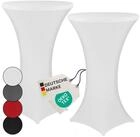 NYVI Stehtischhusse Stehtischhussen NYVIGala 70cm Wei&szlig; 2er Set Stretchhussen,