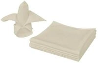 vidaXL Stoffserviette Dinner-Servietten 25 Stk Creme 50x50 cm, (25 St)