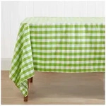 Homescapes Tischdecke Vichy-Karo Tischdecke gr&uuml;n kariert &ndash; 137 x 228 cm, 100%