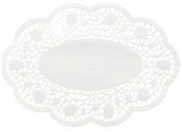 PAPSTAR Tassenuntersetzer Mokkadeckchen oval 24 cm x 16,5 cm weiss 5000 Stk