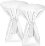 Beautissu Stehtischhusse 2X Premium Stehtischhussen 70 cm Blickdicht Anthraz,