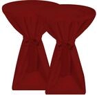 Beautissu Stehtischhusse 2X Premium Stehtischhusse Blickdicht Bordeaux &Oslash; 60-65...