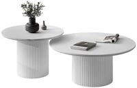 Lookway Couchtisch OVI-Tischset mit geriffelter Basis (2er Set), Durchmesser:...