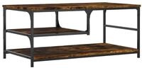 vidaXL Ablagetisch, Couchtisch R&auml;uchereiche 90x49x40 cm Holzwerkstoff