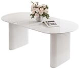 Lookway Esstisch OVI Tisch mit geriffeltem Gestell Hochglanz (1x Tisch),...
