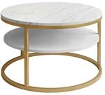 Lookway Couchtisch CIRI SLIM LEVANTO mit Ablage (1 Tisch), Durchmesser: ⌀ 60...