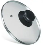 VIOKS Pfannendeckel Glasdeckel mit Griff und Dampfloch universal,...