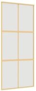 vidaXL Haust&uuml;r Schiebet&uuml;r Golden 90x205 cm Matt ESG-Glas und Aluminium (1-St)