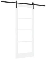 vidaXL Haust&uuml;r Schiebet&uuml;r ORKDAL Wei&szlig; und Schwarz 83 x 202 cm (1-St)