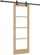 vidaXL Haust&uuml;r Schiebet&uuml;r ORKDAL Nat&uuml;rlich und Schwarz 73,5 x 198,5 cm (1-St)