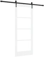 vidaXL Haust&uuml;r Schiebet&uuml;r Wei&szlig; und Schwarz 83 x 202 cm (1-St)