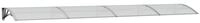 vidaXL Markise T&uuml;rvordach Grau und Transparent 400x75 cm Polycarbonat (1-St)