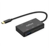 ROLINE USB 3.2 Gen 2 Hub Computer-Adapter USB Typ C (USB-C) M&auml;nnlich (Stecker)...