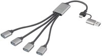 Renkforce USB-Verteiler Renkforce RF-6861934 USB-Hub 4 Port USB-A USB 3.0 5...