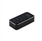 ROLINE USB 3.2 Gen 1 Notebook Hub, 4 Ports, einzeln schaltbar Computer-Adapter...