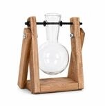 esschert design Dekovase Stecklingsvase mit Glasvase und Holzgestell aus