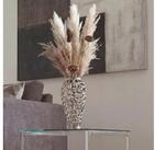 FINEBUY Bodenvase FB77218 Vase 45 cm Silber Standvase Blumenvase Wohndeko Gro&szlig;